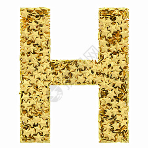 字母H 由白色的金星组成背景图片