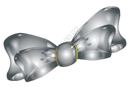 铬弓纺织品金属圣诞礼物礼物合金念日白色包装插图对象背景图片