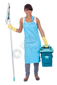 清扫时玩得开心的女人服务女性主妇家庭清洁工成人工作女孩家务家政家庭主妇高清图片素材