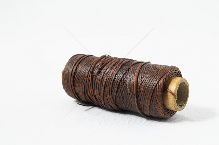 双线卷针织电缆纺织品螺旋棕色管子细绳棉布纤维绳索图片