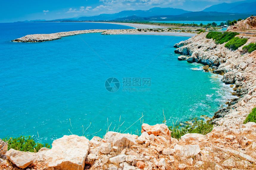 美丽的岩石湾风景图片