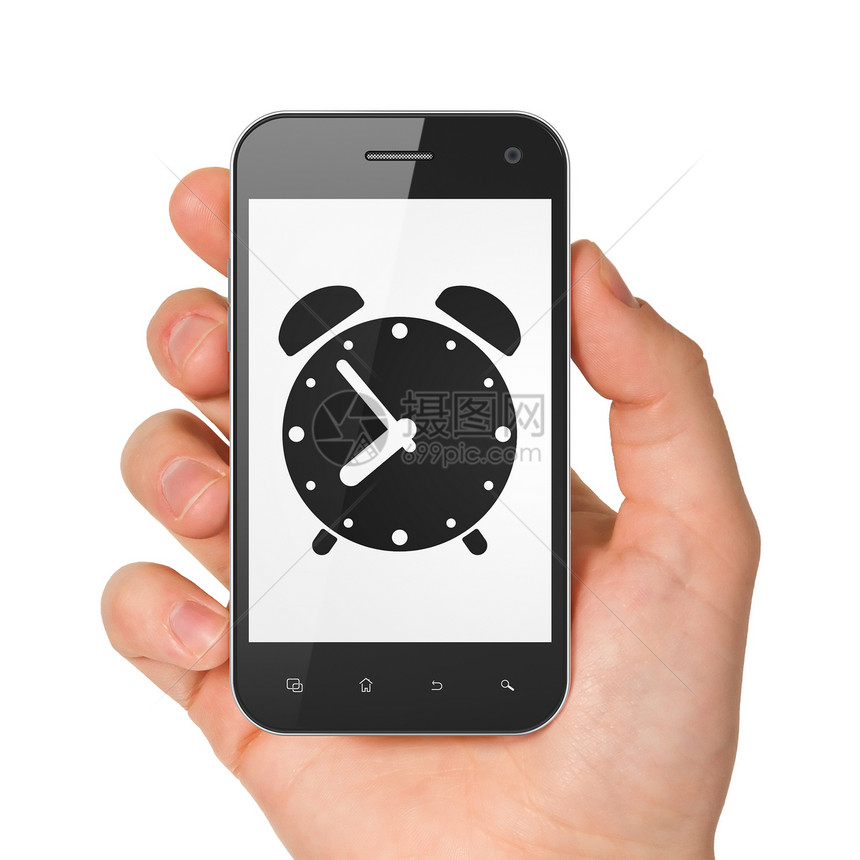 时间概念 智能手机提醒时钟手表倒数屏幕药片警报小时历史日程细胞黑色图片