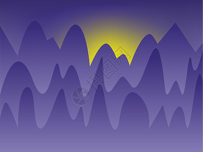 山边的日落爬坡顶峰天空插图环境地平线紫色风景地形旅行背景图片
