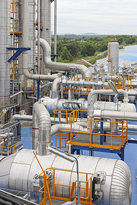 产品中的管道线是化工厂的植物工业专区石化金属技术管子工厂背景图片