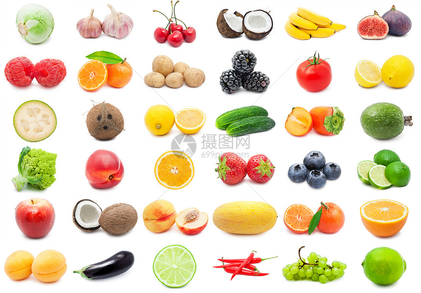 水果和蔬菜覆盆子椰子菠萝黄瓜辣椒土豆玉米柿子胡椒洋葱图片