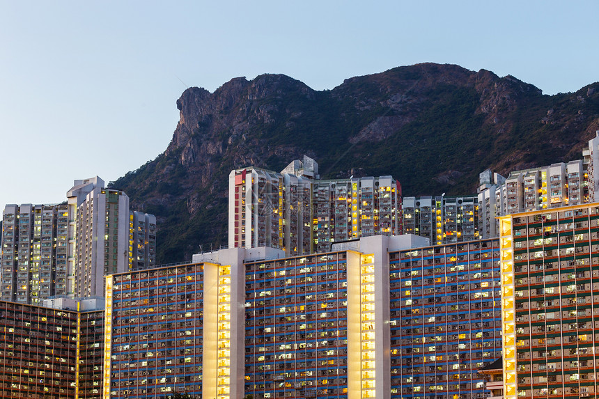 九龙区居民区建筑学人口岩石住宅狮子城市景观场景住房风景图片