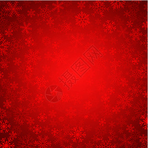 红雪花装饰风格水晶装饰品插图薄片星星季节花丝微光背景图片