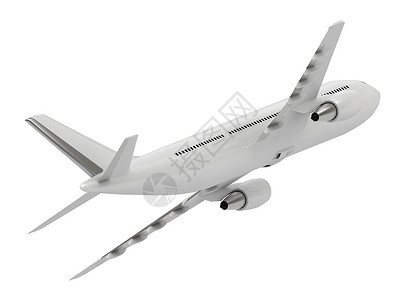 白色客机客机向左叶翅膀高清图片素材