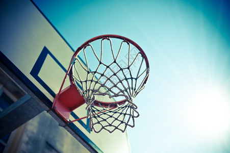 篮球圈篮球框场景城市水平运动休闲活动背景图片