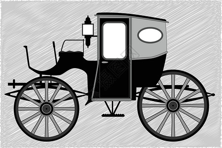 交通旅行车轮教练插图皇家婚礼出租车轮子绘画古董高清图片