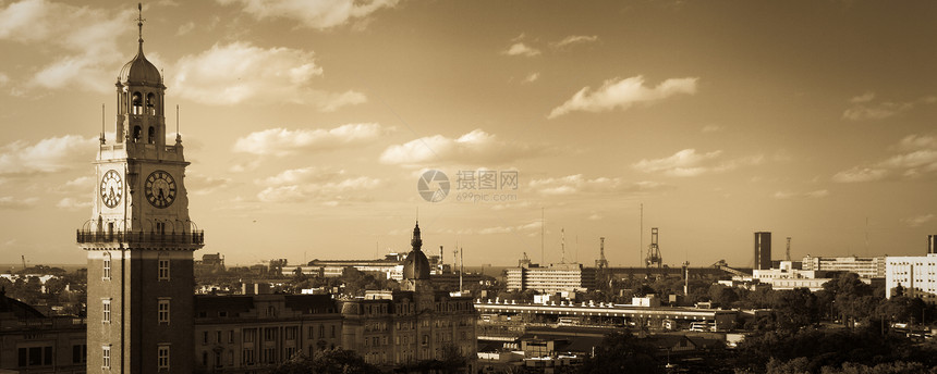 时钟塔城市外观摄影纪念碑棕褐色旅游天空都市全景省会图片