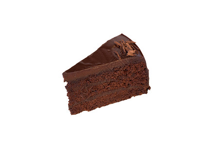 深巧克力蛋糕可可甜点食物白色背景图片