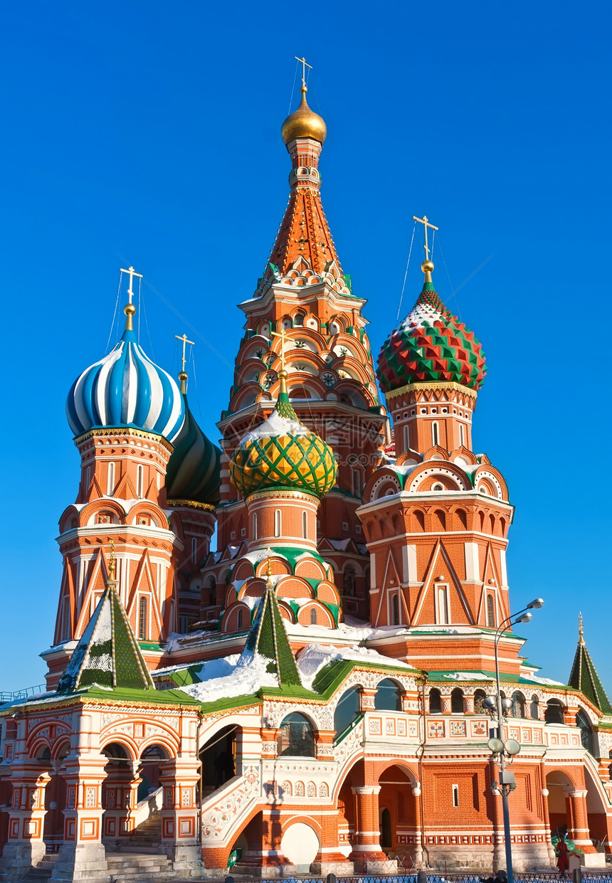 莫斯科圣巴西尔大教堂崇拜旅行宗教历史文化中心大教堂天空首都博物馆图片
