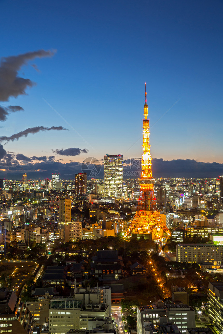 日本东京塔市风景地标目的地城市旅游景点日落摩天大楼旅行地方景观图片