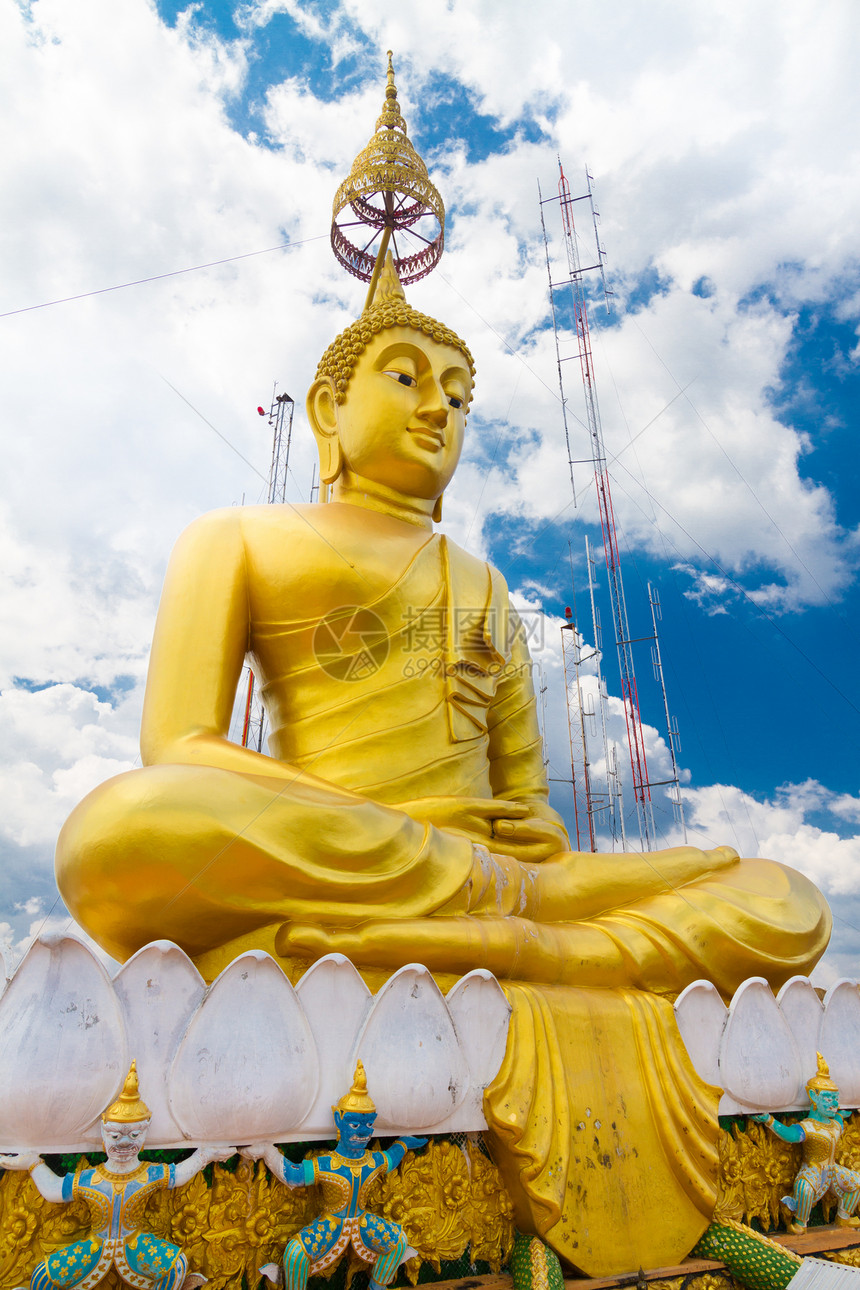 佛像甲米老虎洞 甲米 泰国雕像天空佛陀金子寺庙旅游纪念碑旅行神社上帝图片
