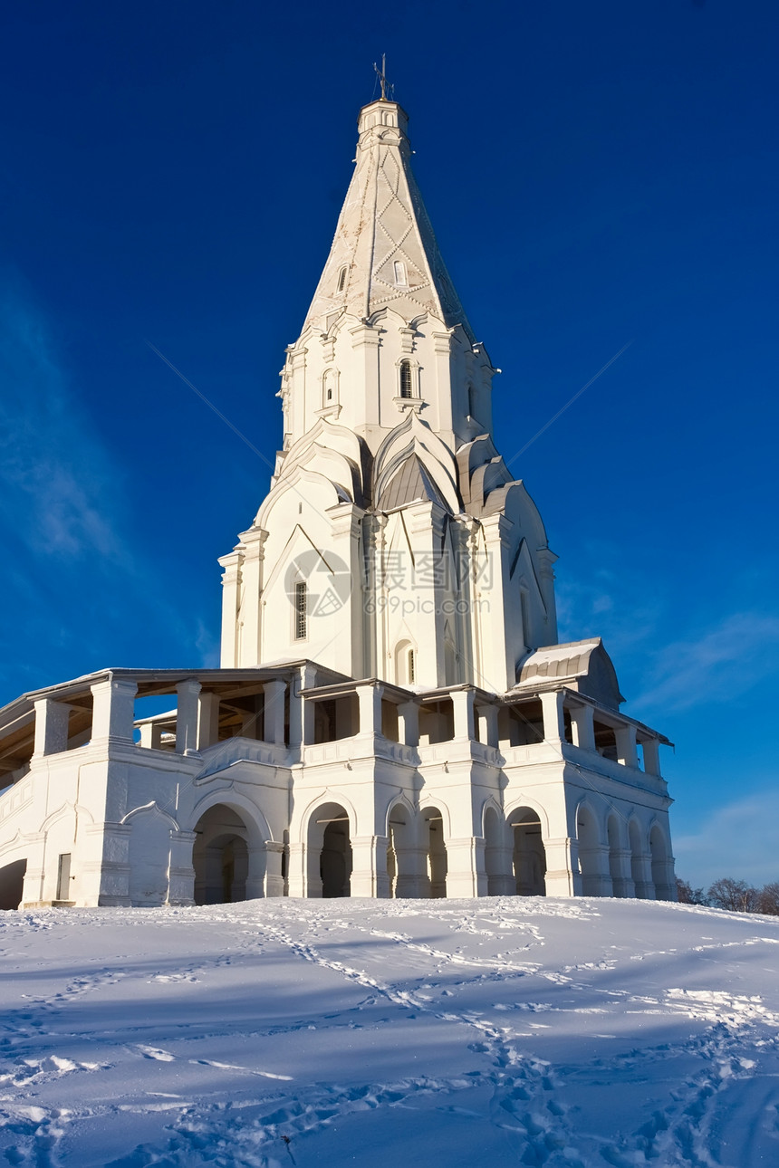 Kolomenskoe教堂教会旅行历史大教堂建筑博物馆文化建筑学宗教天空蓝色图片