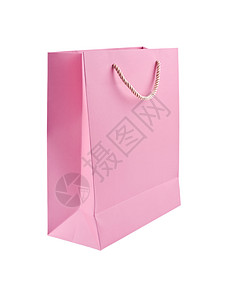 粉红礼物袋 白上加热背景图片
