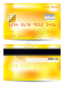 凉凉黄色信用卡设计背景图片