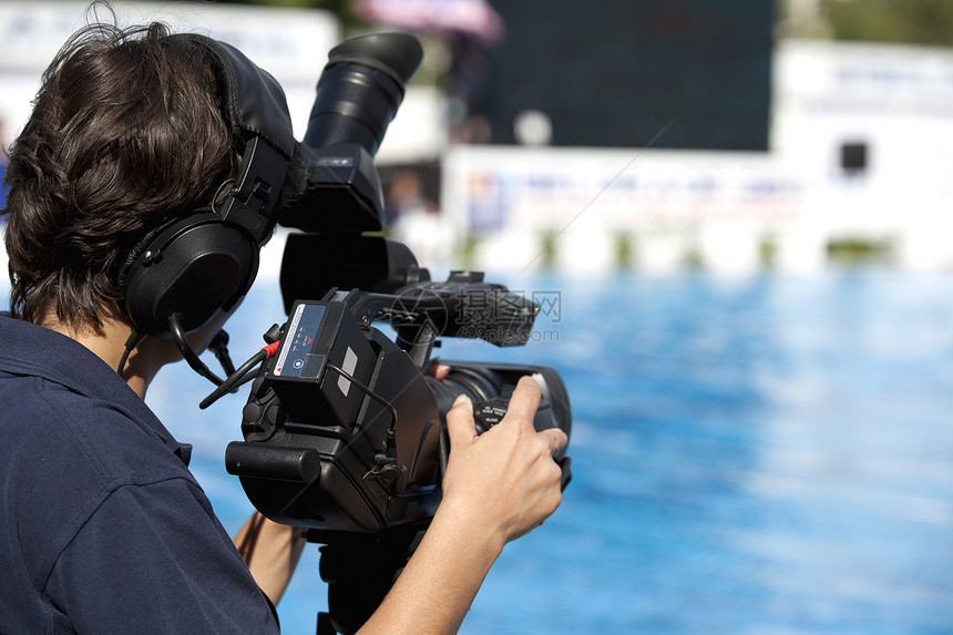 电视电视广播操作员相机技术工作镜头视频记者摄影师居住图片