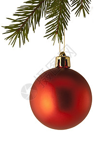 圣诞树装饰品红色饰品背景图片