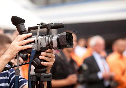 录像摄像机技术记者报告文学面试记录视频民众报告摄影师电视手高清图片素材