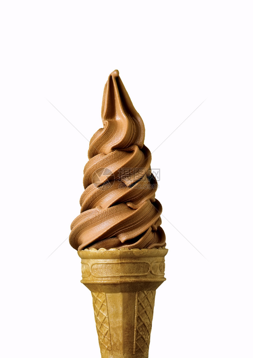 巧克力香味冰淇淋面产品甜点酸奶牛奶奶制品味道美食锥体小吃晶圆图片