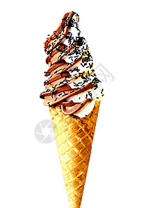 混合味冰棍混合香草和巧克力味口味冰淇淋面产品服务鞭打奶制品可可味道晶圆美食食物纺纱背景
