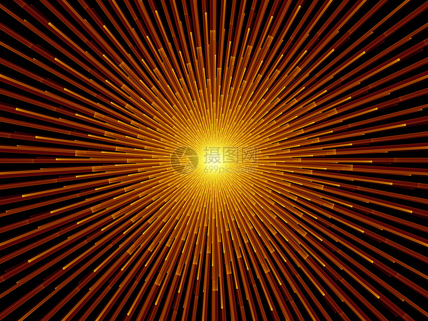 分形沉积背景对称辐射几何学光束射线渲染数学元素金子装饰品图片