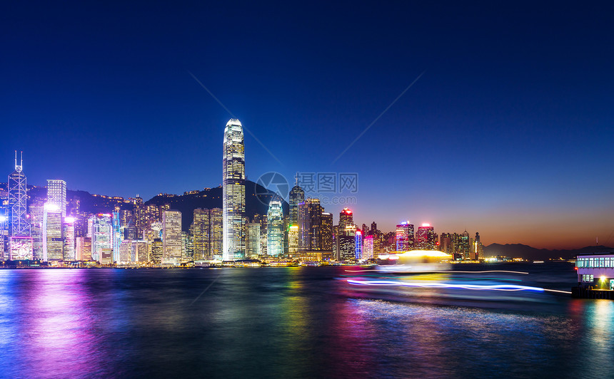 香港天线金融经济办公室市中心风景场景城市摩天大楼建筑码头图片