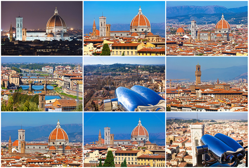 佛罗伦萨天空双目大教堂圆顶收藏景观旅行建筑学建筑教会图片