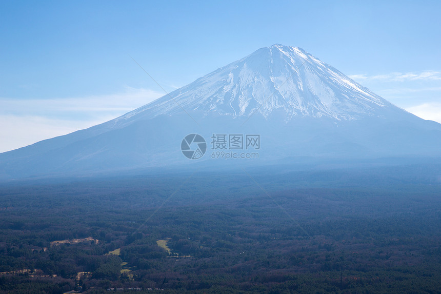 日本 Yamanaka晴天顶峰反射旅行风景公园天空火山公吨图片
