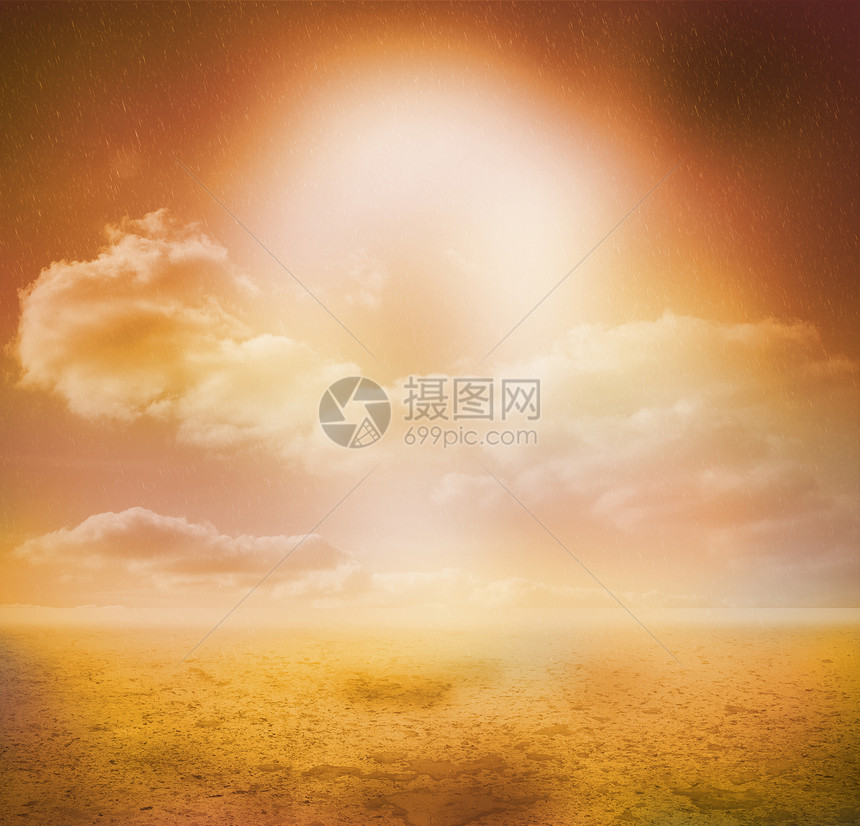 阳光黄色背景日落橙子晴天日出沙漠多云天空图片