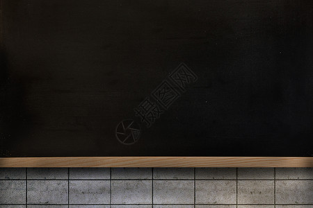 墙上的黑板粉笔绘图白色计算机课堂背景图片