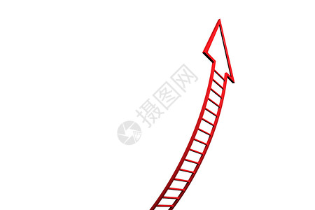 红梯形箭头图形红色绘图计算机梯子生长背景图片