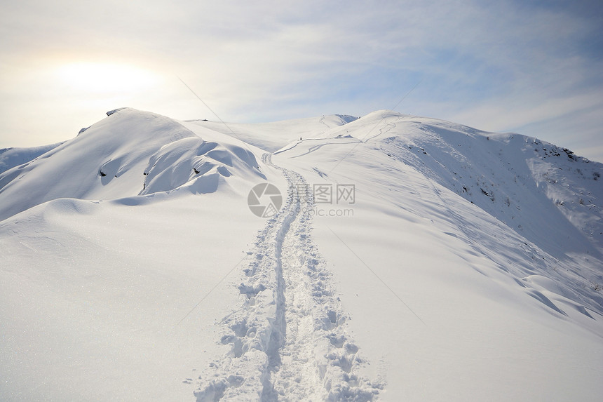 技术熟练愿望成就活动粉雪风景山脉冰川雪鞋滑雪天空图片