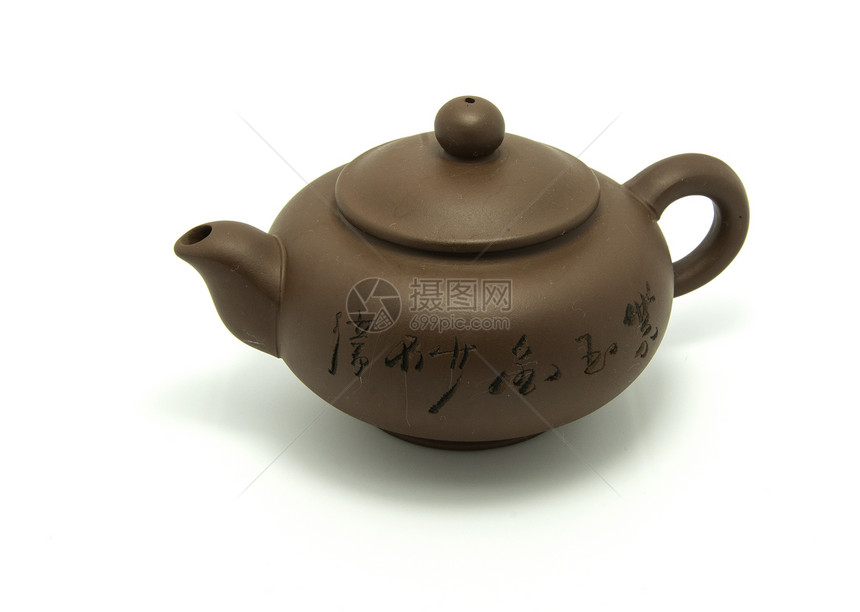 茶壶陶瓷制品食物棕色文化厨房传统杯子白色图片