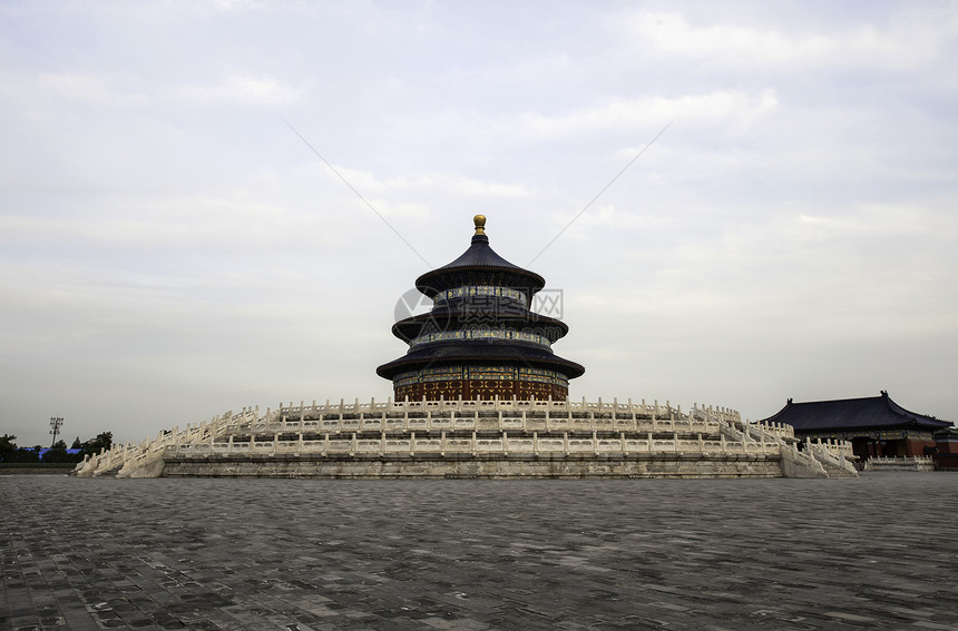 天堂圣殿男人建筑季节宏观旅行艺术蓝色历史地标绘画图片