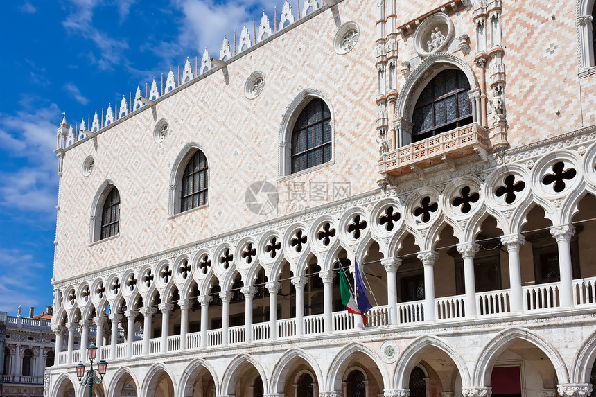 威尼斯Doge宫正方形旅游地标建筑广场吸引力游客旅行天空建筑学图片