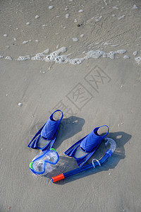 游泳工具呼吸管追求塑料海滩鞋类闲暇游泳衣脚蹼娱乐衣服背景图片