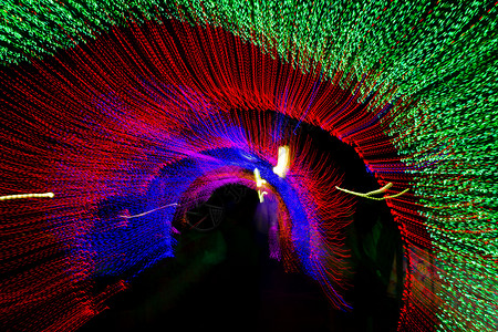 新的一年 有亮光的隧道光速交通线条烟花新年灯光管子城市运动庆典背景图片