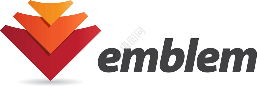 公司 Logo 设计模板阴影商业插图下载图层黄色标识品牌红色互联网背景图片