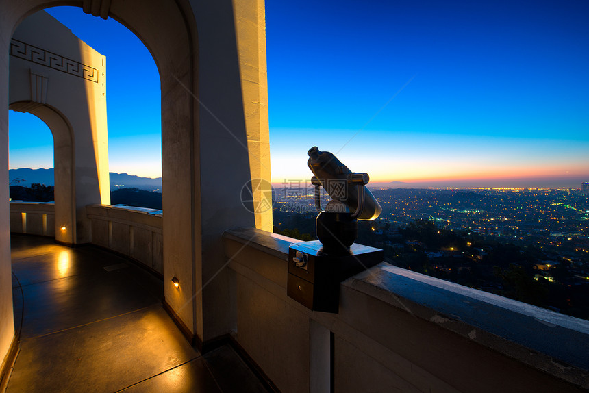 从格里菲斯天文台看的洛杉矶都市景观目的地风景城市风光水平结构天文台监视图片