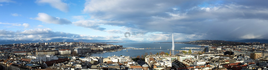 瑞士 日内瓦市全景图片