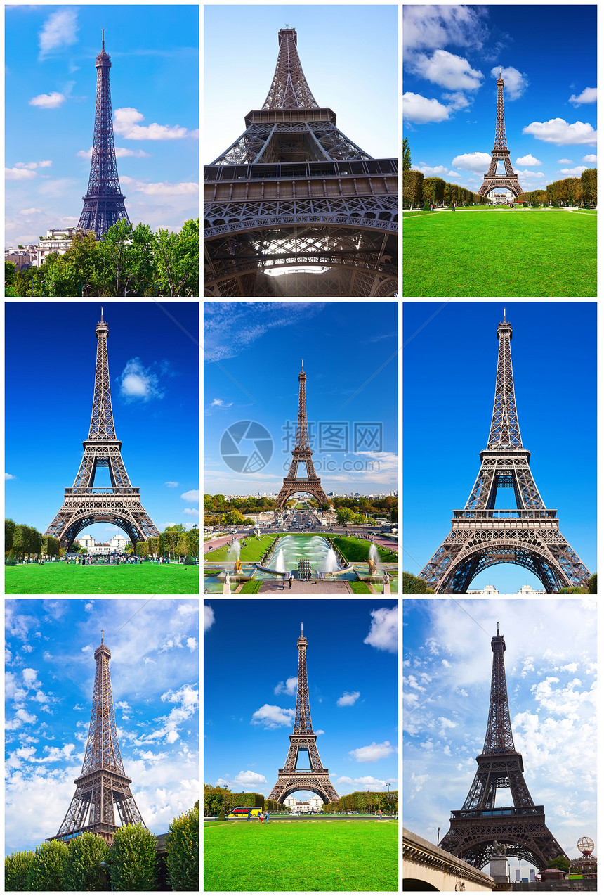 巴黎埃菲尔铁塔文化历史旅行建筑场景天空旅游首都建筑学蓝色图片