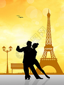 巴黎探戈背景图片