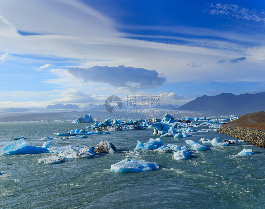 东部冰原冰川环礁湖风景天空地点沙龙冰山气候环境旅游反射蓝色图片