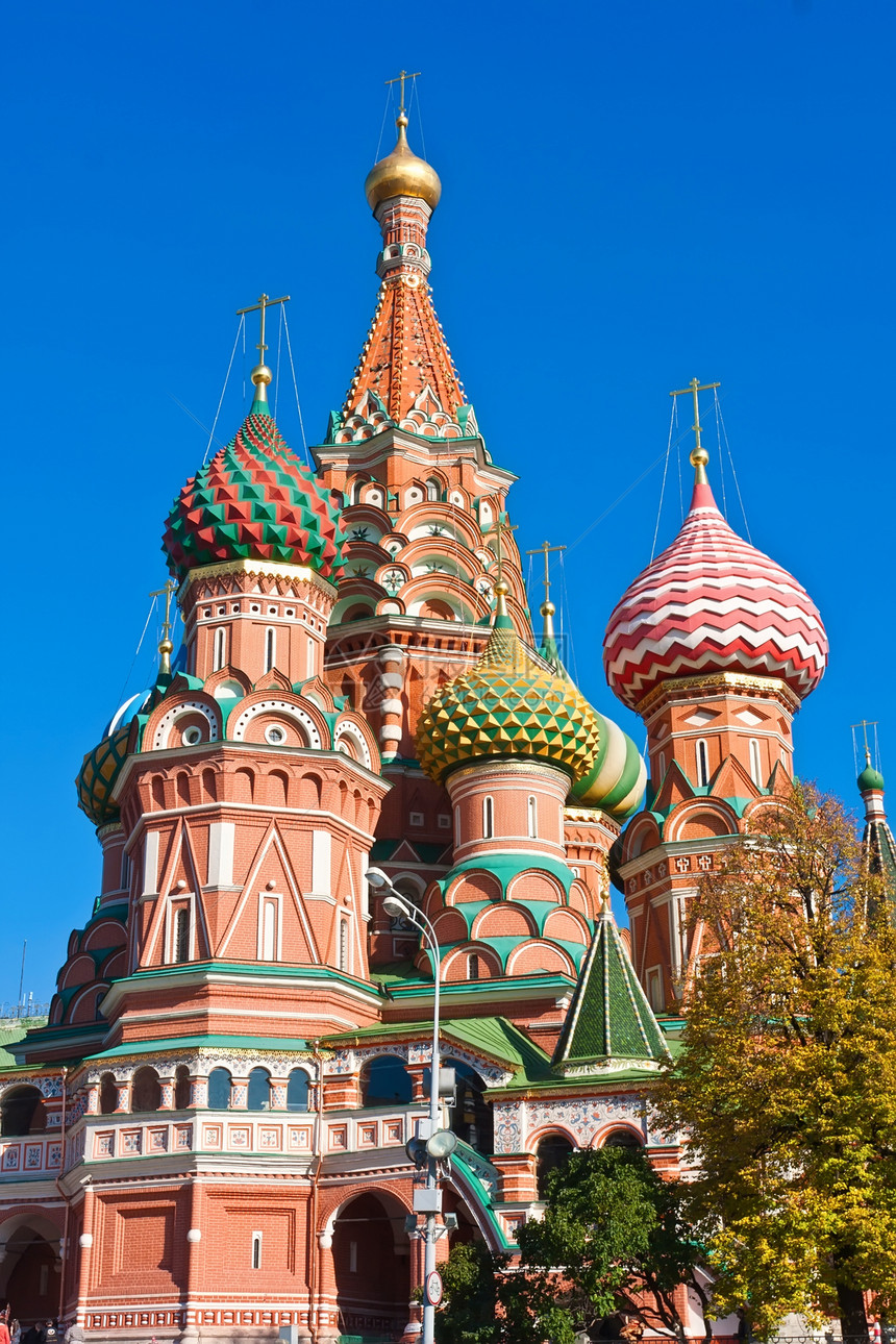 莫斯科圣巴西尔大教堂教会圆顶中心首都天空历史文化正方形红色博物馆图片