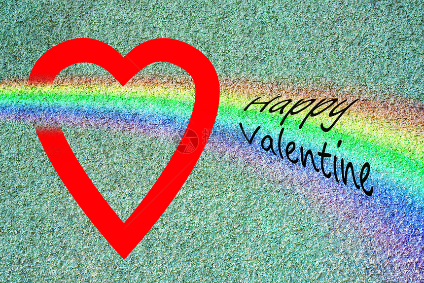 情人节快乐绿色情绪化速度插图驾驶礼物彩虹红色图片