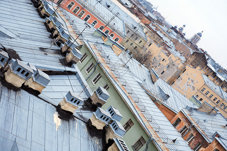 屋顶背景窗户结构建筑多样性房子城市居所背景图片