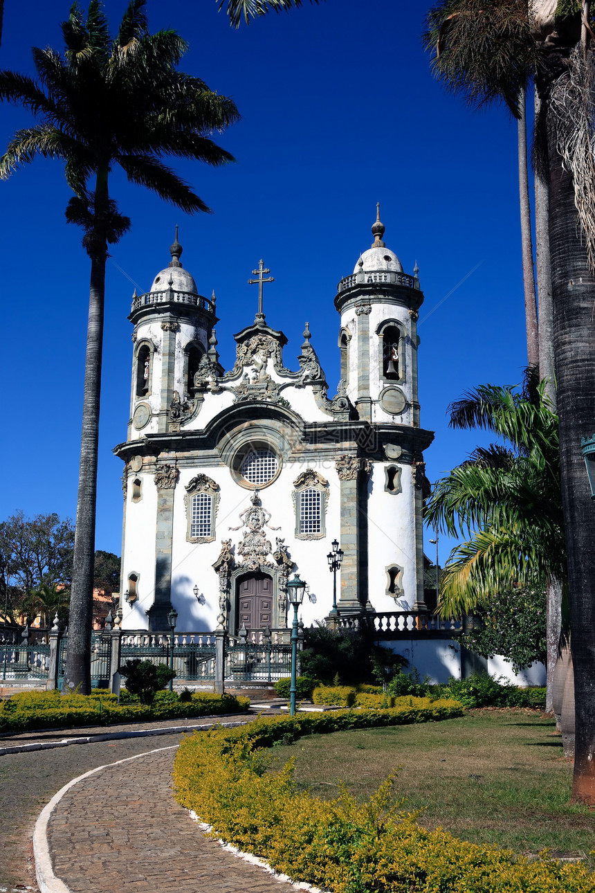 圣若昂德尔雷教堂米纳斯吉拉斯巴西教会地方建筑学地标旅行目的地图片